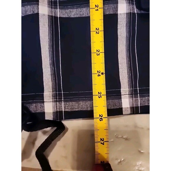 Nwt Shaka Wear Cargo Shorts Men's Sz 4XL Navy BluePlaid Drawstring Elastic Waist - Picture 10 of 13